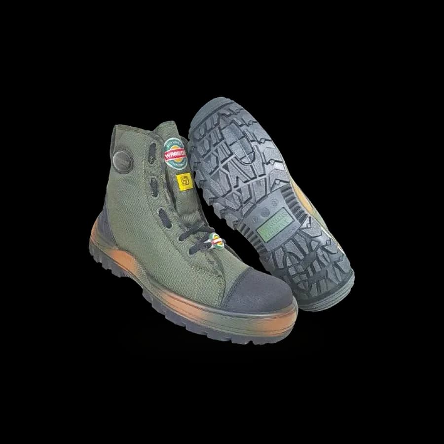 Liberty Warrior Jungle King — Olive Green Fabric Jungle Boot